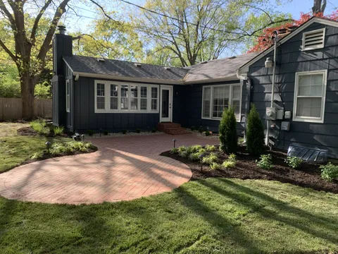 Backyard transformation after landscaping